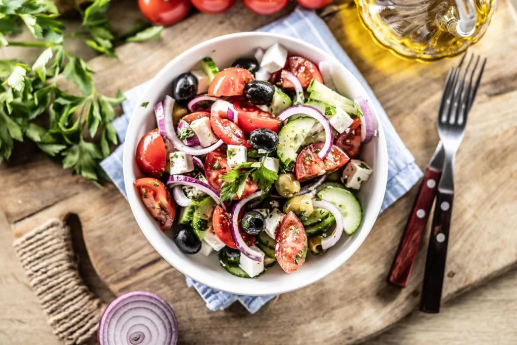 Mediterranean Cucumber & Tomato Garden Salad